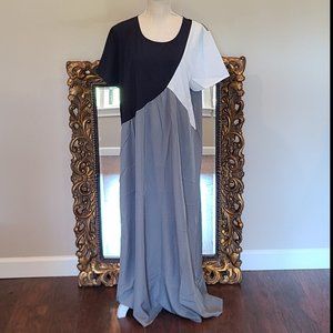 Fashion says 'me too' style says 'only me' Dark Blue/Gray Dress Ladies Size XXL